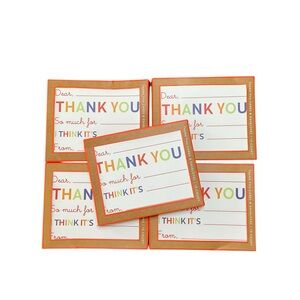 Multicolor Thank You Cards Set - Blank Note Cards for Gifts
